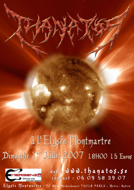 The Thanatos à l'Élysée Montmartre (finale d'Emergenza)